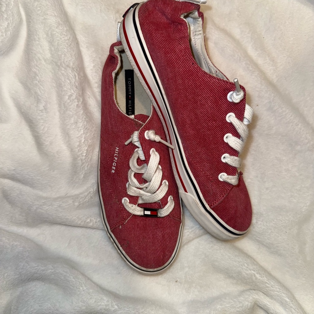 Tommy Hilfiger Red Corduroy Sneakers
